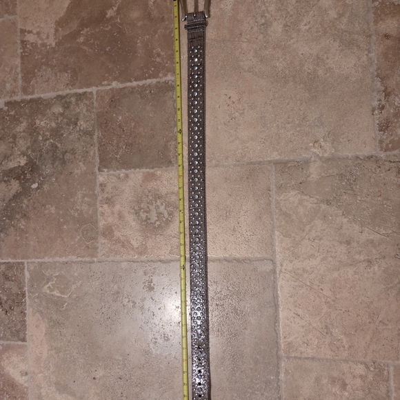 Guess Gray Rhinestone Embellished Belt - Picture 14 of 14